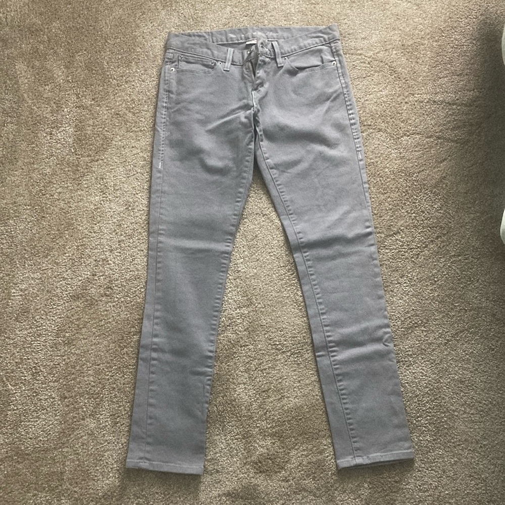 Levi’s gray ultra low skinny 521 jeans